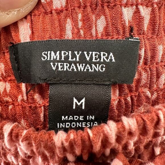 SIMPLY VERA VERA WANG | Rust Red Animal Printed Midi Skirt | Size Medium - Picture 6 of 8